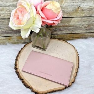 Aimee Kestenberg Blush Pink Vegan Faux Leather Snap Clutch Organizer Wallet